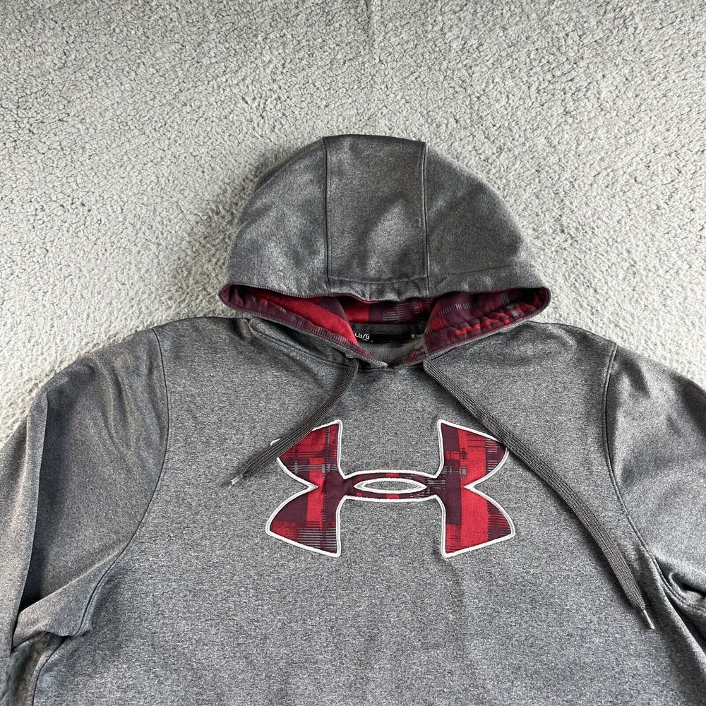 Under Armour Sweater‎ Mens Large Gray Hoodie Sweatshirt Loose Athletic Graphic